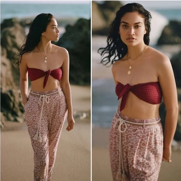 Anthropologie Ollari Tasseled Tapered Pants NWT - Picture 9 of 12